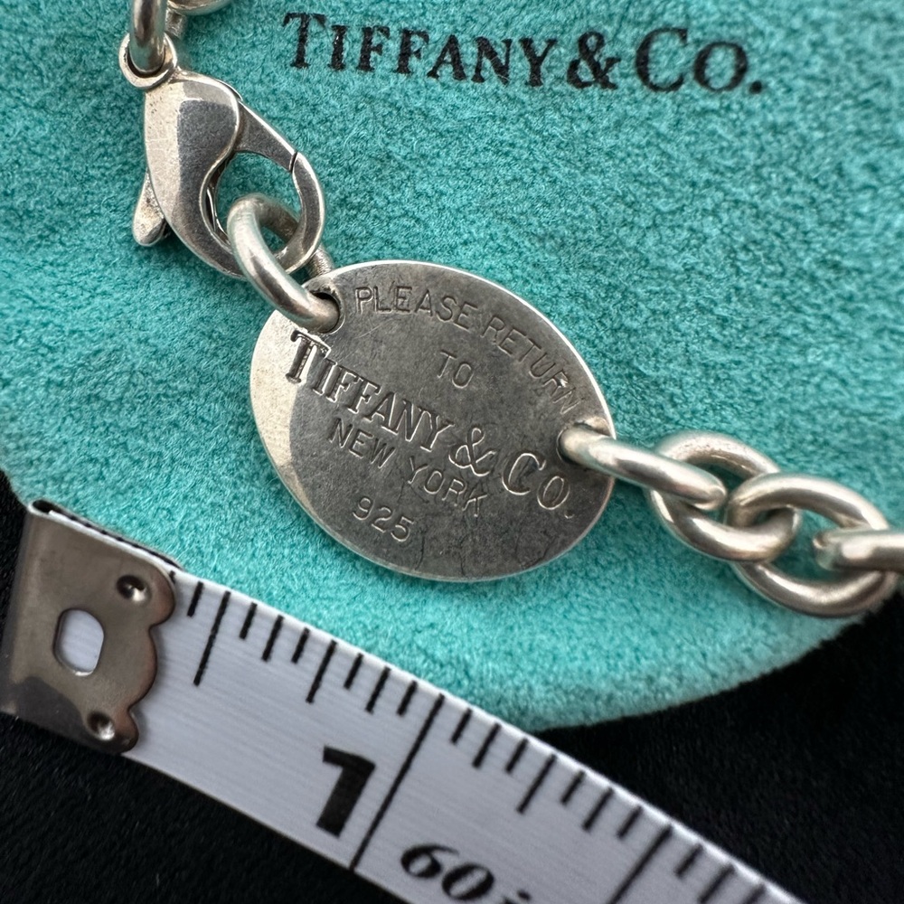 TIFFANY & CO. RETURN TO TIFFANY 925 VINTAGE OVAL TAG NECKLACE - Picture 7 of 13